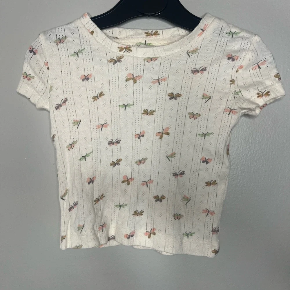 Penelope Mack Organic Cotton 2 Butterfly Print Shirt Bundle Girls Size 24 Months - Picture 2 of 2